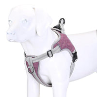 HKM-598547 Reflective Dog Chest Harness Vest - Adjustable Polyester in Blue, Purple, Gray (S, M, L, XL, XXL)