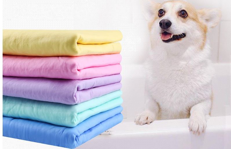 HKM-5985725 Super Absorbent Towel for Cats and Dogs - Quick Dry, Non-Sticky, Ideal for Long Hair Pets