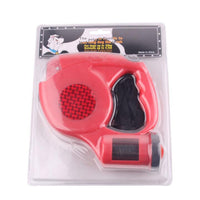 HKM-5985853 Three-in-One Retractable Dog Leash with Flashlight and Waste Bag Dispenser