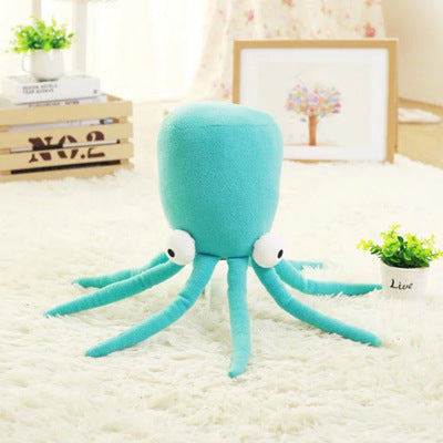 HKM-598739 45cm Plush Cartoon Octopus Doll Pillow for Infants - Available in Lake Blue, Red, and Royal Blue