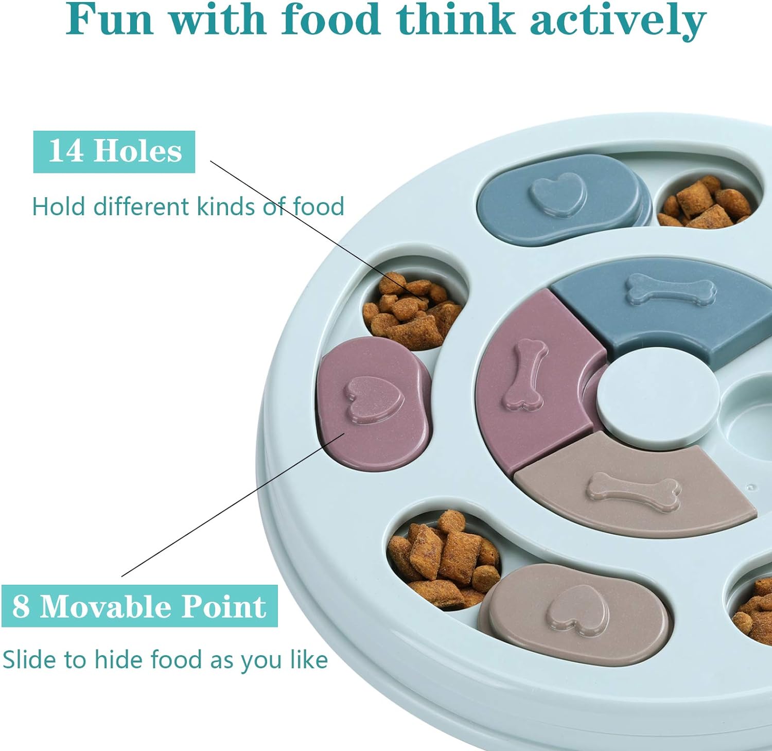 HKM-5987517 Interactive Dog Puzzle Feeder Toy for Mental Stimulation and Slow Eating - Size 28.5 x 25 x 4 cm
