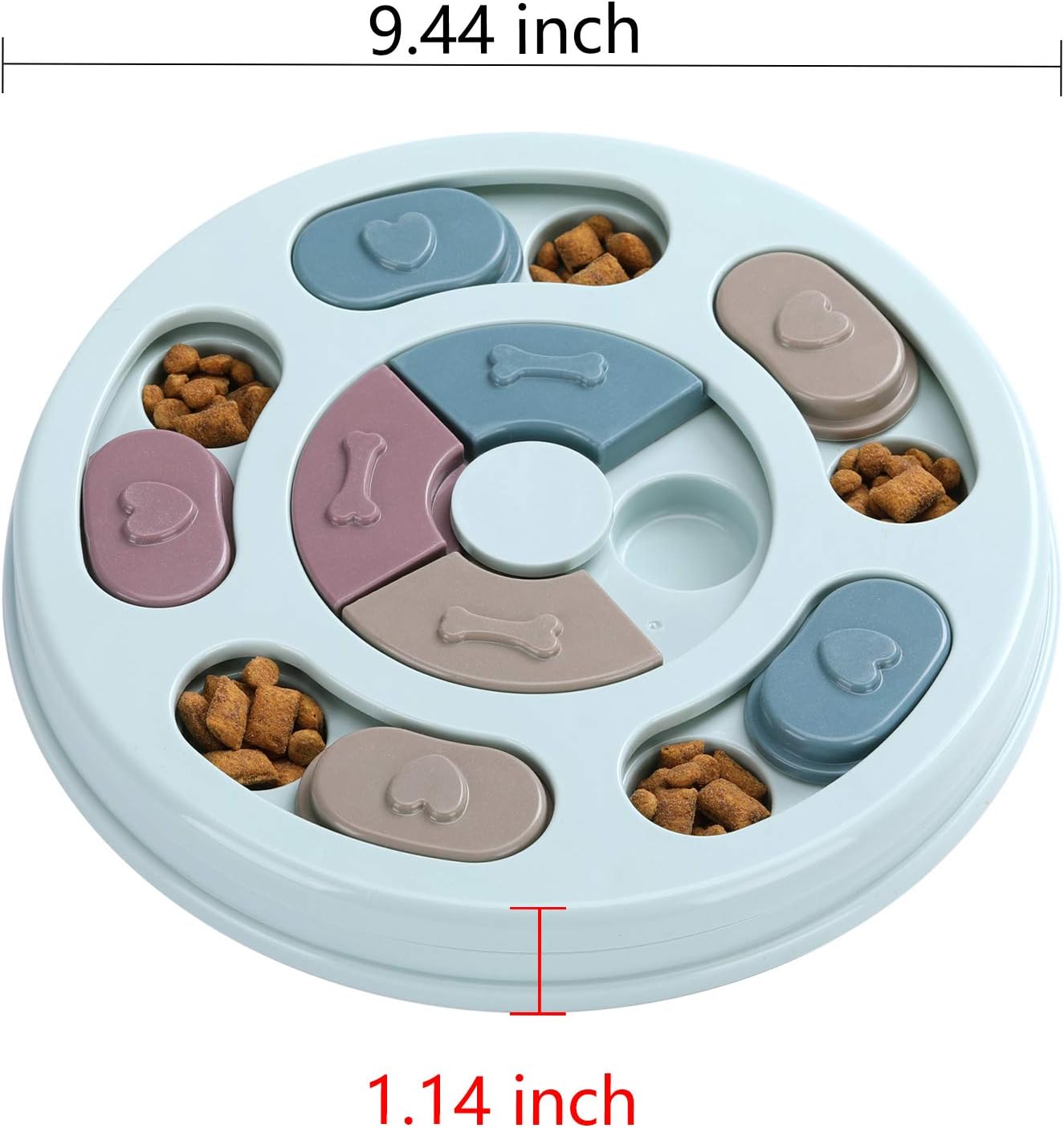 HKM-5987517 Interactive Dog Puzzle Feeder Toy for Mental Stimulation and Slow Eating - Size 28.5 x 25 x 4 cm