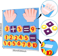 HKM-598803 Montessori Math Manipulatives and Felt Finger Numbers Counting Toy for Learning Activities