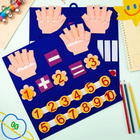 HKM-598803 Montessori Math Manipulatives and Felt Finger Numbers Counting Toy for Learning Activities