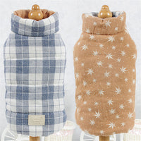 HKM-5988413 Reversible Cotton Vest for Dogs - Autumn & Winter Wear in Brown, Green, and Pink