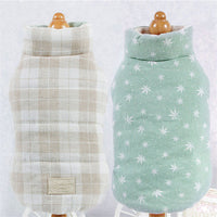 HKM-5988413 Reversible Cotton Vest for Dogs - Autumn & Winter Wear in Brown, Green, and Pink