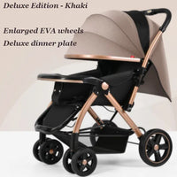 HKM-598867 Deluxe Baby Stroller with Enlarged EVA Wheels and Dining Tray