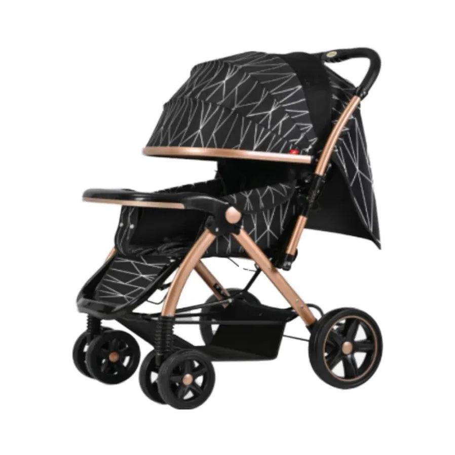 HKM-598867 Deluxe Baby Stroller with Enlarged EVA Wheels and Dining Tray