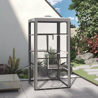 HKM-5990077 Secure Outdoor Cat Playpen with 3 Platforms and Zippered Access, Metal Frame