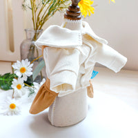 HKM-5990205 Khaki Polyester Bowknot Student Dress for Dogs and Cats - Multiple Sizes Available