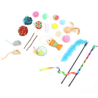 HKM-5991101 Foldable Cat Tunnel and Amusing Toy Set for Indoor Cats - Multi-Color Options Available