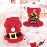 HKM-5991613 Cozy Fleece-Lined Cotton-Padded Coat for Cats and Dogs - Christmas Tree & Father-in-Law Designs