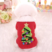 HKM-5991613 Cozy Fleece-Lined Cotton-Padded Coat for Cats and Dogs - Christmas Tree & Father-in-Law Designs