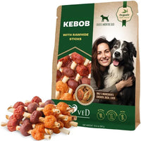 HKM-5991869 All-Natural Grain-Free Rawhide Chews with Duck and Chicken for Dogs - Dental Care Treats for All Breeds