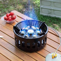 HKM-599187 Outdoor Seven Burner Gas Stove for Camping and Hiking