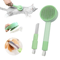 HKM-5993277 2-in-1 Grooming Brush for Long-Haired Cats and Dogs, De-Shedding Tool with Easy Hair Removal and Washable Design