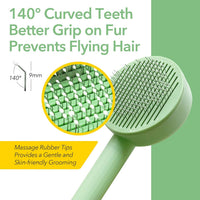 HKM-5993277 2-in-1 Grooming Brush for Long-Haired Cats and Dogs, De-Shedding Tool with Easy Hair Removal and Washable Design