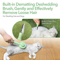 HKM-5993277 2-in-1 Grooming Brush for Long-Haired Cats and Dogs, De-Shedding Tool with Easy Hair Removal and Washable Design