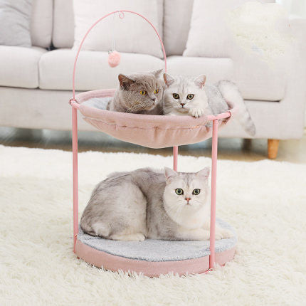 HKM-5993405 Removable And Washable Cat Hammock Pet Bed – Fun Lounge Chair Design with Seasonal Mats