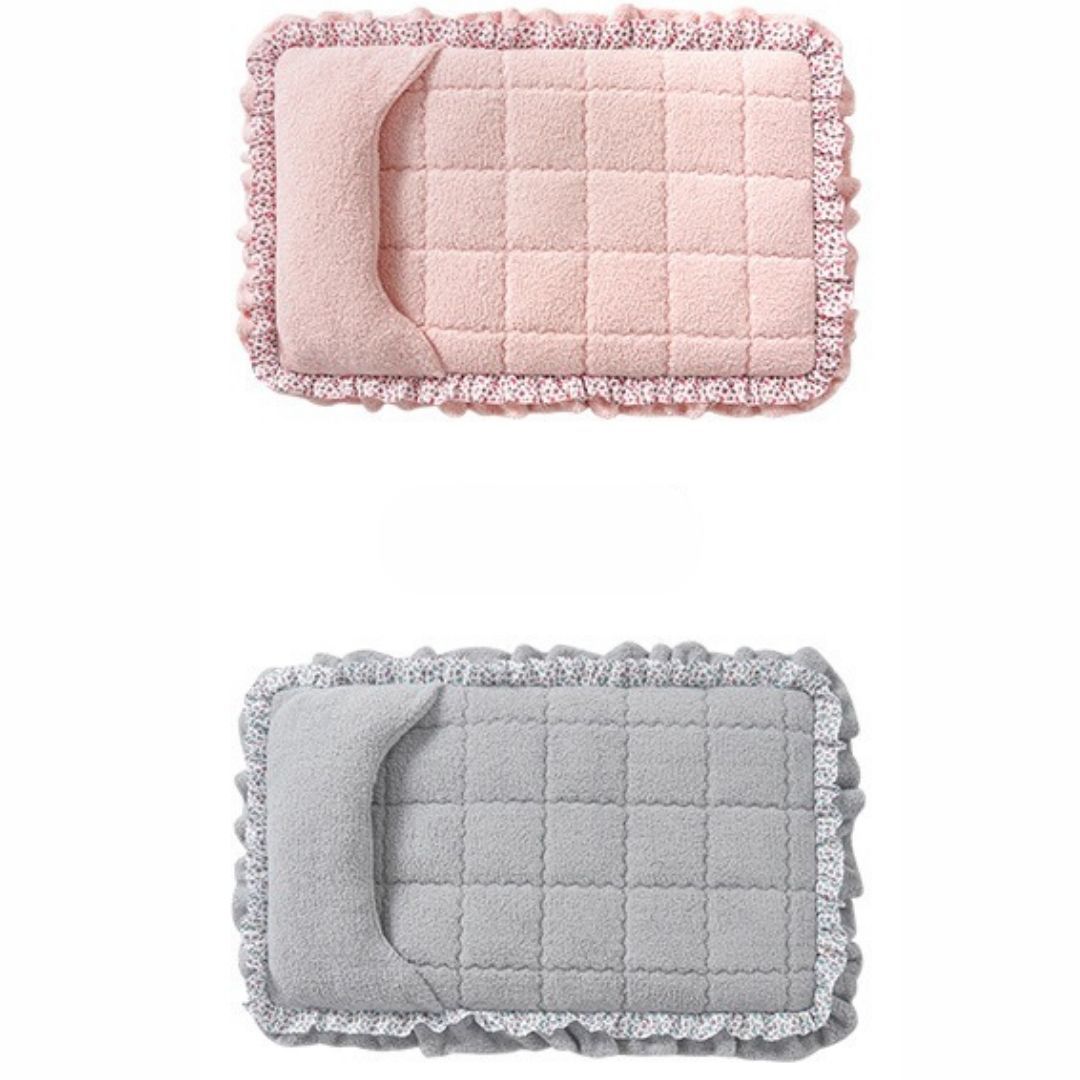 HKM-5993661 Lace Mattress for Dogs in Fall Cherry Powder & Misty Gray - Available in Multiple Sizes