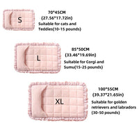 HKM-5993661 Lace Mattress for Dogs in Fall Cherry Powder & Misty Gray - Available in Multiple Sizes