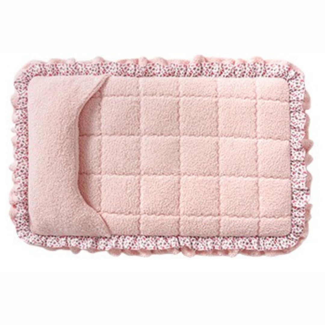 HKM-5993661 Lace Mattress for Dogs in Fall Cherry Powder & Misty Gray - Available in Multiple Sizes