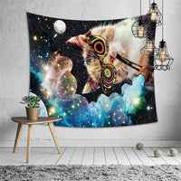 HKM-599379 Stoned Cat Polyester Tapestry for Unique Home Decor