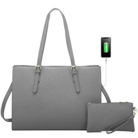 HKM-599379 Stylish 15.6 Inch Laptop Tote Bag Set with Large Capacity for Professional Use