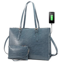 HKM-599379 Stylish 15.6 Inch Laptop Tote Bag Set with Large Capacity for Professional Use