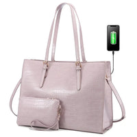 HKM-599379 Stylish 15.6 Inch Laptop Tote Bag Set with Large Capacity for Professional Use