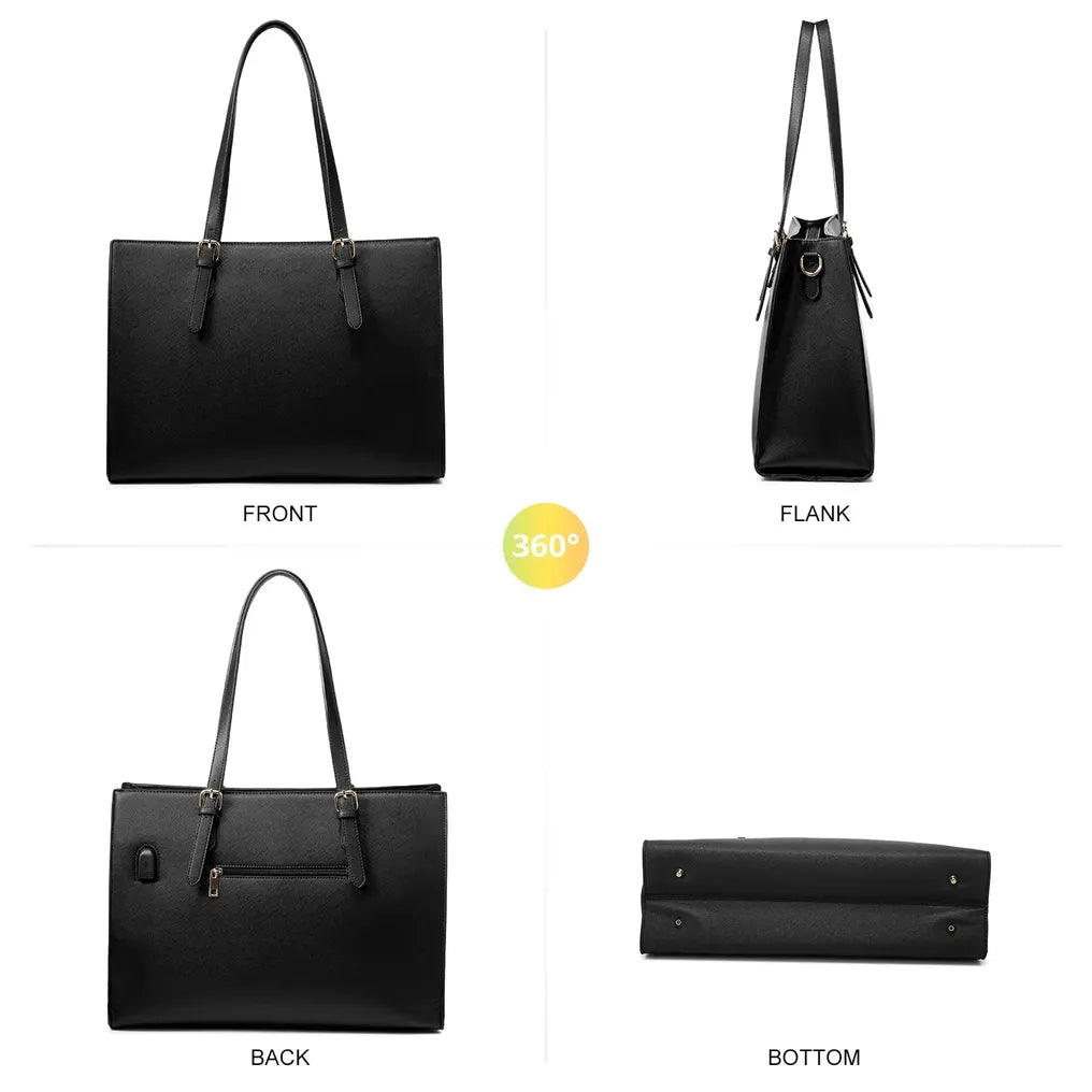HKM-599379 Stylish 15.6 Inch Laptop Tote Bag Set with Large Capacity for Professional Use