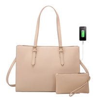 HKM-599379 Stylish 15.6 Inch Laptop Tote Bag Set with Large Capacity for Professional Use