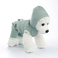 HKM-5994173 Velvet Cotton Jacket for Pets - Casual Four-Legged Coat in Pink, Light Green, and Navy Blue