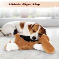 HKM-5994429 Heartbeat Plush Toy - Dog/Cat Sleep Pillow for Peace of Mind, Brown