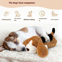HKM-5994429 Heartbeat Plush Toy - Dog/Cat Sleep Pillow for Peace of Mind, Brown