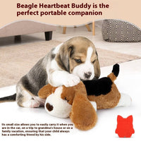 HKM-5994429 Heartbeat Plush Toy - Dog/Cat Sleep Pillow for Peace of Mind, Brown