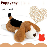 HKM-5994429 Heartbeat Plush Toy - Dog/Cat Sleep Pillow for Peace of Mind, Brown