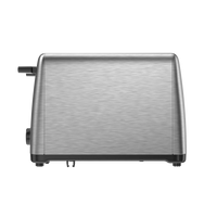 HKM-599571 4-Slice Wide Slot Stainless Steel Toaster with Red Indicator Light and Multi-Function Capability