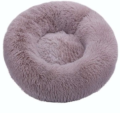 HKM-5995837 Plush Washable Round Pet Bed for Cozy Sleep - Multiple Sizes Available