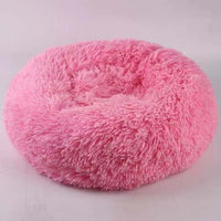 HKM-5995837 Plush Washable Round Pet Bed for Cozy Sleep - Multiple Sizes Available