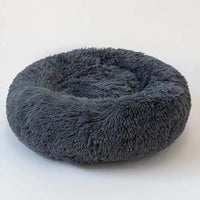 HKM-5995837 Plush Washable Round Pet Bed for Cozy Sleep - Multiple Sizes Available