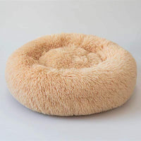 HKM-5995837 Plush Washable Round Pet Bed for Cozy Sleep - Multiple Sizes Available