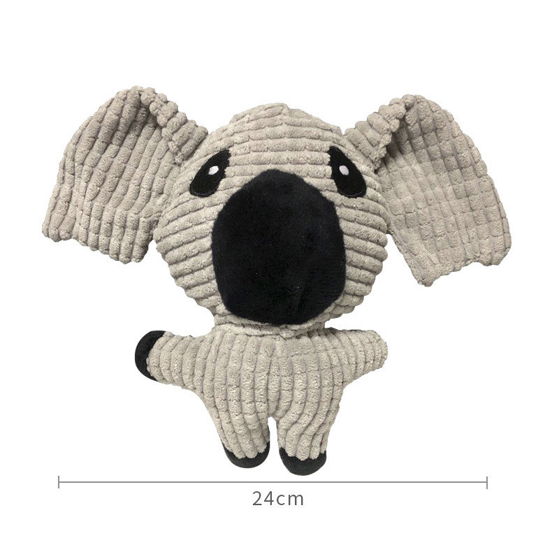 HKM-5996605 Plush Cartoon Animal Dog Toy for Chewing and Play, Bite Resistant Molar Fun