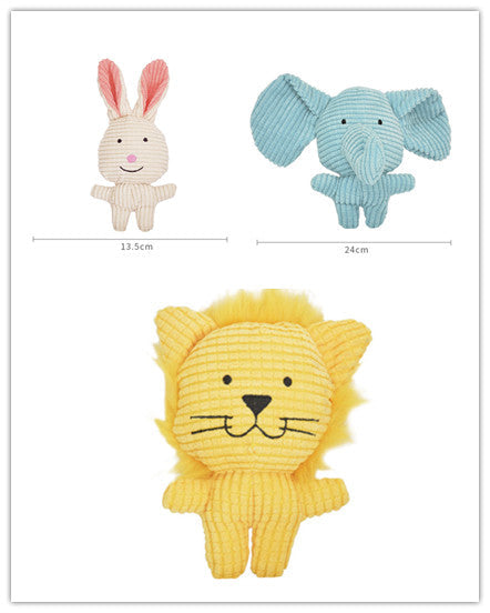 HKM-5996605 Plush Cartoon Animal Dog Toy for Chewing and Play, Bite Resistant Molar Fun