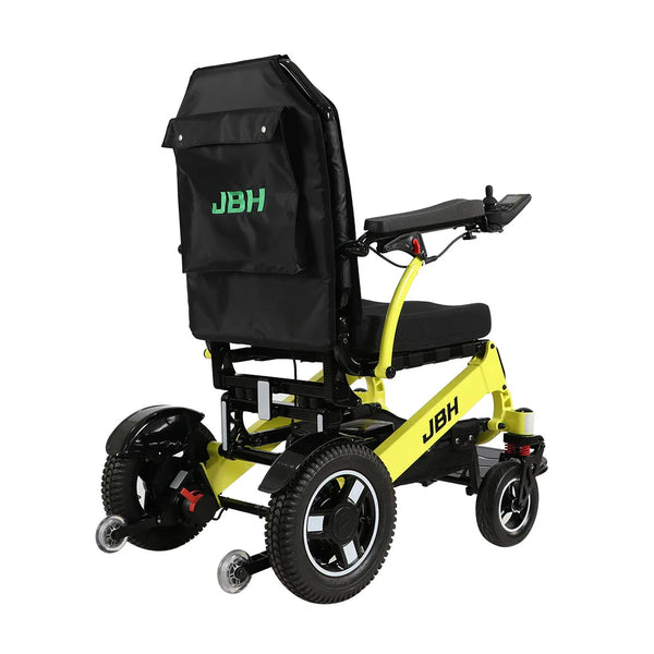 HKM-6320595 Heavy-Duty All-Terrain Folding Electric Wheelchair Dual 350W Motors 24V 20Ah Battery 21.7 Mile Range Alloy Frame