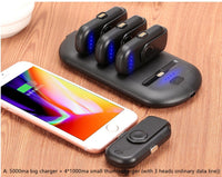 HKM-599699 Magnetic Power Bank with 5000mAh Capacity and 4 Mini Chargers for Mobile Devices