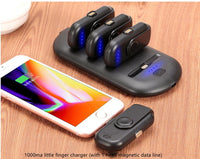 HKM-599699 Magnetic Power Bank with 5000mAh Capacity and 4 Mini Chargers for Mobile Devices