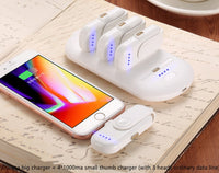 HKM-599699 Magnetic Power Bank with 5000mAh Capacity and 4 Mini Chargers for Mobile Devices