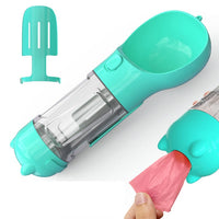 HKM-5997629 Portable Pet Water Bottle - 300ml Travel Cup in Pink, Blue, Green, Apricot