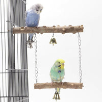 HKM-599763 Solid Wood Parrot Swing with Grinding Claw Toy in Various Sizes